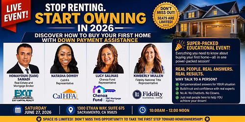Stop Renting. Start Owning in 2026. Live Event.