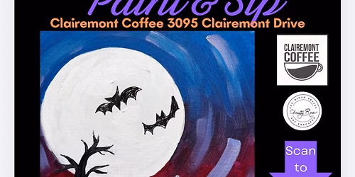 Halloween Paint & Sip at Clairemont Coffee