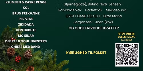 \u00e5rets julemiddag for hjeml\u00f8se, socialt udsatte og ensomme mennesker