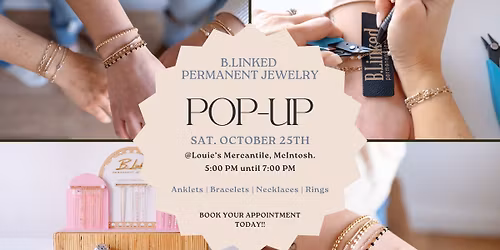 B.Linked Permanent Jewelry pop-up // Louie's Mercantile, McIntosh