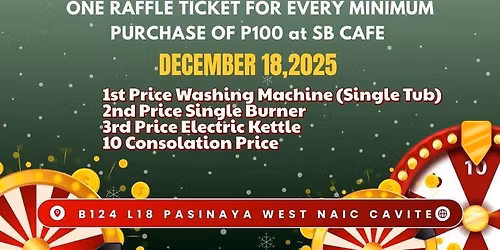 SB CAFE AND SB DIVI XMAS RAFFLE