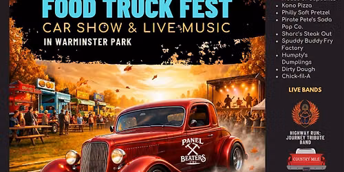 6th Annual Bucks Fall Food Truck Fest , Car Show & Live Music