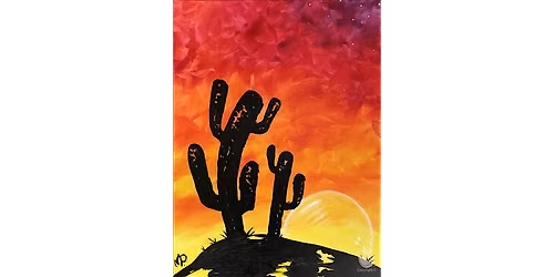 Desert Cactus Sunset - Paint and Sip in Houston | Classpop!\u2122