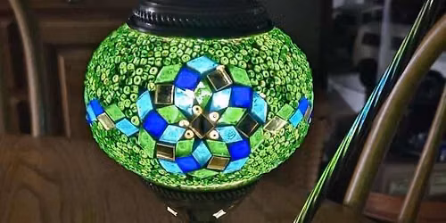 Turkish Mosaic Candle Holder or Lamp