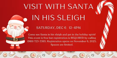 Visit With Santa In His Sleigh