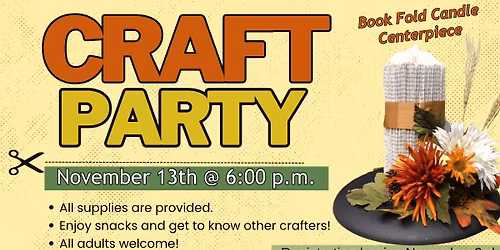 Craft Party: Book Candle Centerpiece