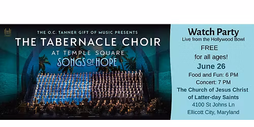 The Tabernacle Choir at Temple Square "Songs of Hope" Watch Party