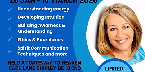 Explore the world of mediumship - Every Wednesday - 8 week course