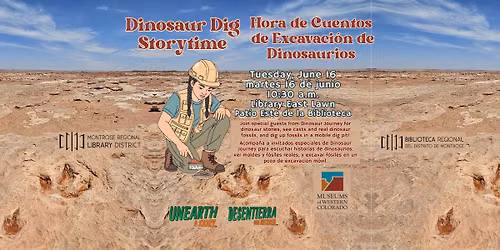 Dinosaur Dig Storytime\/\/Hora de Cuentos de Excavaci\u00f3n de Dinosaurios