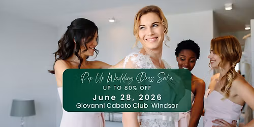 Windsor Pop Up Wedding Dress Sale