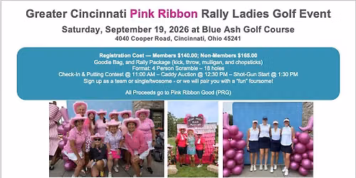 Greater Cincinnati Pink Ribbon Rally Ladies Golf Event