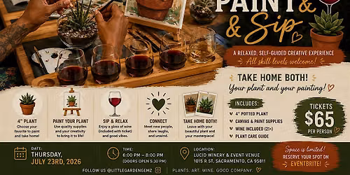 Plant, Paint & Sip Experience