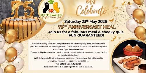 \ud83c\udfc6The Scottish Terrier Club of Wales 75th Anniversary Meal \ud83c\udfc6