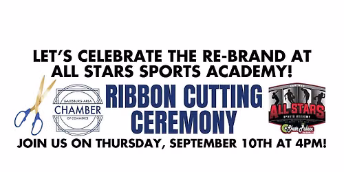 Chamber Ribbon Cutting at All Stars Sports Academy