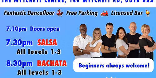 Salsa & Bachata Wednesdays @ The Mytchett Centre, MYTCHETT Classes & social dancing
