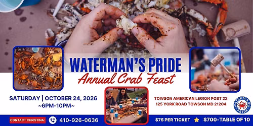 Waterman's Pride Annual CRAB FEAST