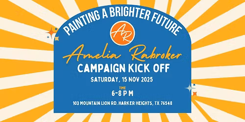 Amelia for Texas Kick Off!