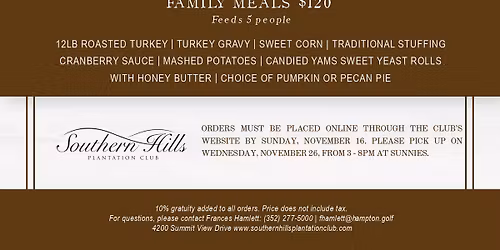 Thanksgiving TO-GO (Member Event)