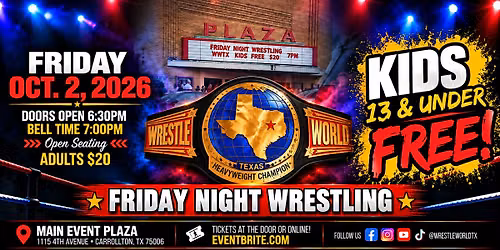 LIVE PROFESSIONAL WRESTLING IS BACK IN CARROLLTON!