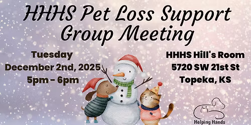 December Pet Loss Support (1ST TUESDAY)
