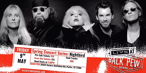 Nightbird at Memorial City Hall Performance Center