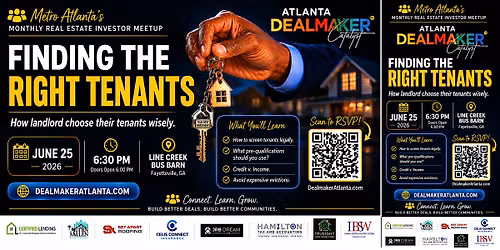 Dealmaker Atlanta: Finding the Right Tenants | Investing Meetup