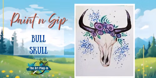 Paint n Sip - Bull Skull