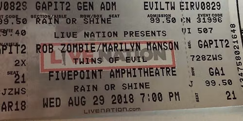 Rob Zombie and Marilyn Manson at Blossom Music Center