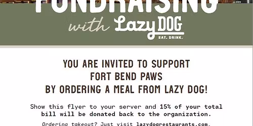 Fundraising with Lazy Dog