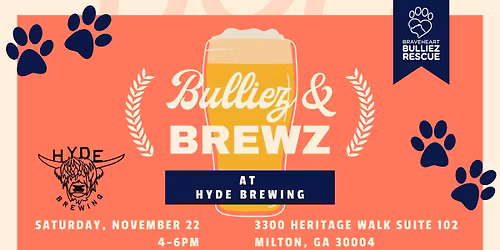 Bulliez + Brewz Dog Adoption Event at Hyde Brewing