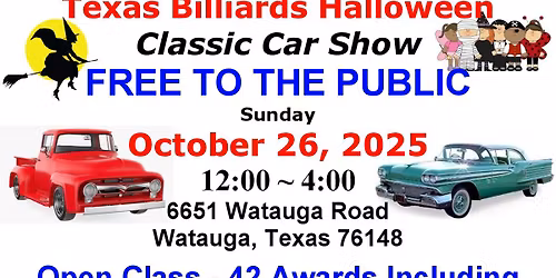 Texas Billiards Halloween Classic Car Show