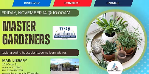 Master Gardeners Series: Houseplants (Main Library)