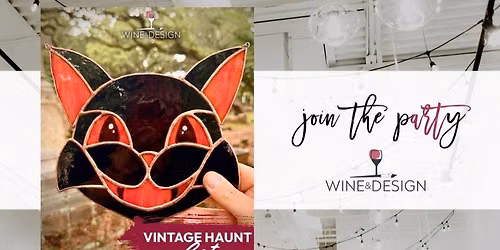 Vintage Haunt Collection: Cat Stained Glass Workshop | Wine & Design