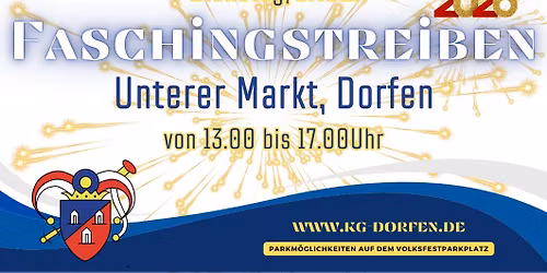Faschingstreiben am Marktplatz in Dorfen