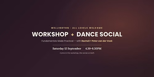 Workshop & Ballroom Latin Dance Social with Rachell + Peter van der Veek