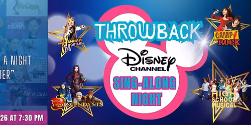 Throwback Disney Channel Sing-Along Night