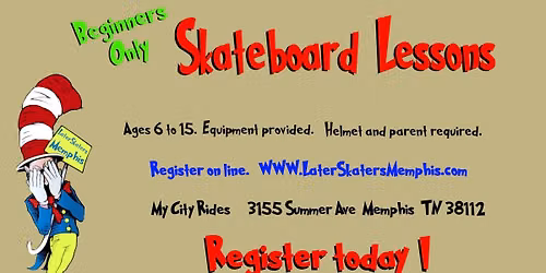Beginner Skateboard Lessons with LaterSkaters Memphis