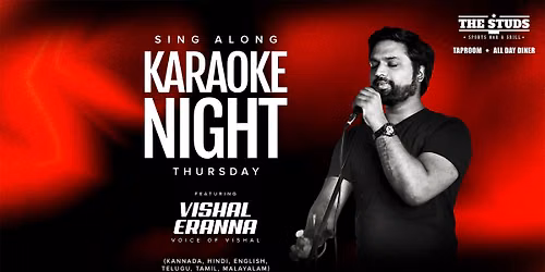 Thursday Karaoke Nights at The Studs Sahakarnagar