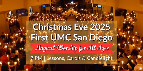 7 PM Christmas Eve Candle Light Service in Mission Valley