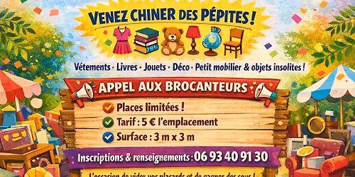 Brocante samedi 2 mai 
