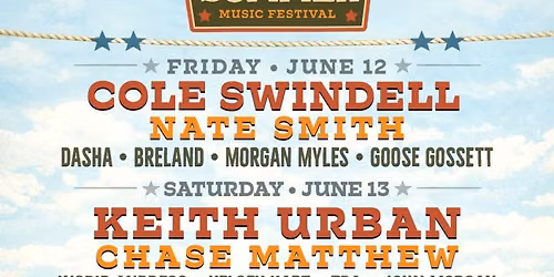 Keith Urban - Country Summer Music Festival - Saturday at Sonoma County Fairgrounds