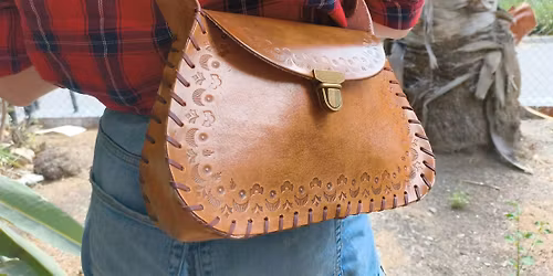 Stamped & Laced Leather Bag at Leffler Leather