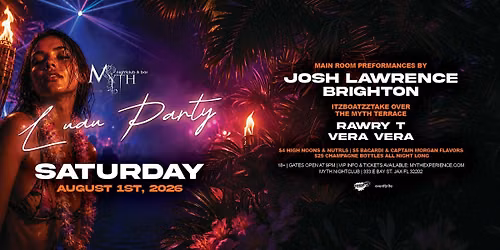Saturday Night at Myth Nightclub - Luau Party | 08.01.26