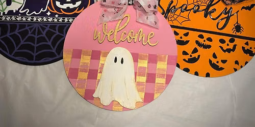 Community Crafting- Fall Stenciled Door Hangers