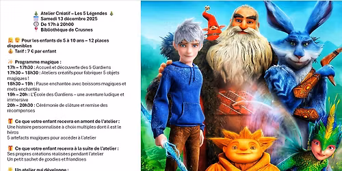 Atelier cr\u00e9atif Les 5 L\u00e9gendes