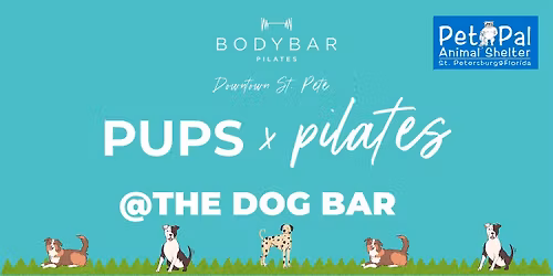 Pups and Pilates - brought to you by BODYBAR Downtown St. Pete