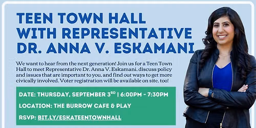 Teen Town Hall with Representative Dr. Anna V. Eskamani