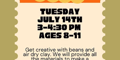 Air Dry Clay and Bean Mosaics
