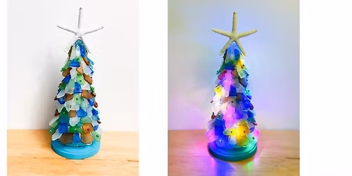 Mixed Media Sea Glass & Shell Christmas Tree \u2013 December 7