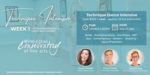 Dance Technique Intensive + Auditions: Week 2